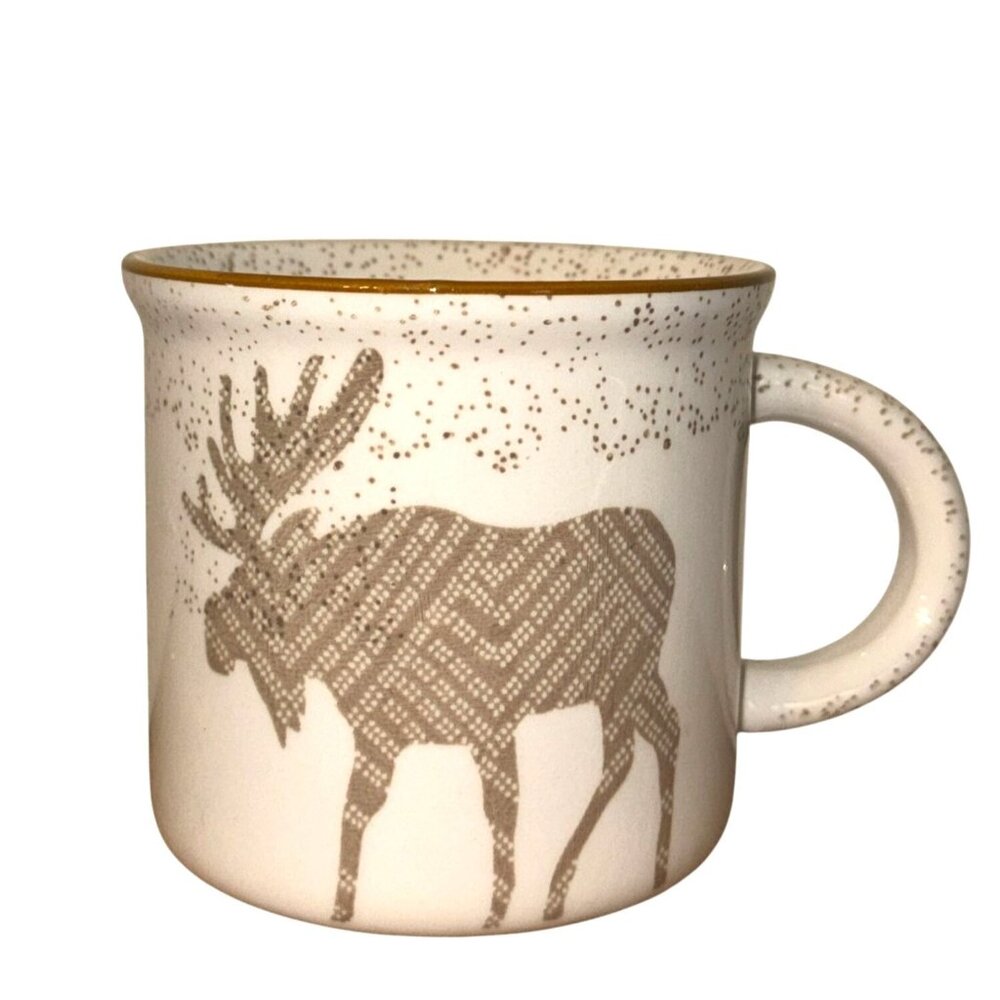 Moose Pattern Ceramic Mug 12 Oz Dishwasher & Microwave Safe